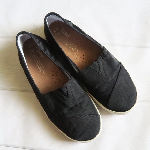 TOMS Shoes - Toms Flat Slip On Shoes Size 6.5 Black